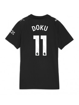 Manchester City Jeremy Doku #11 Replika Borta Kläder Dam 2025-26 Kortärmad
